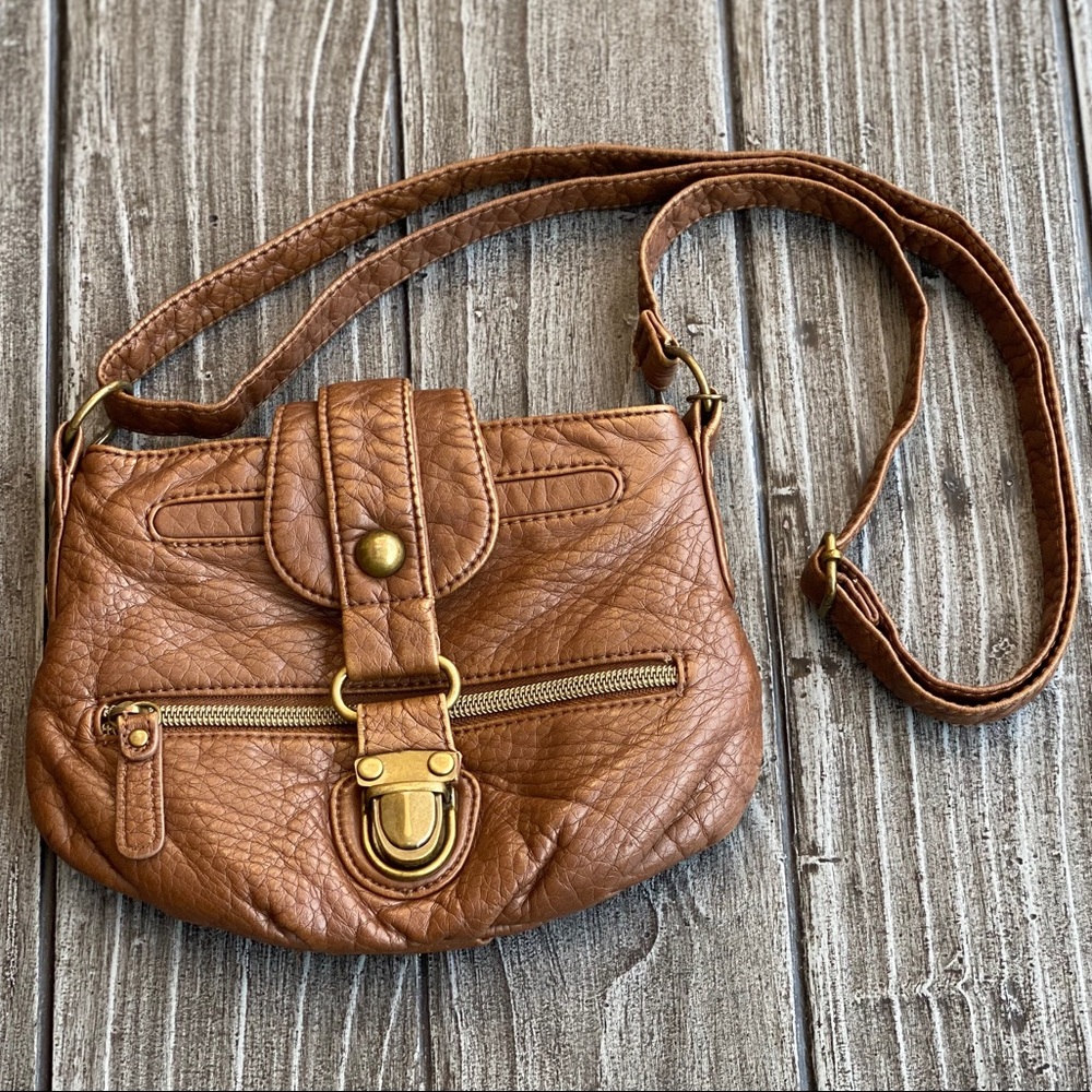 Butter Soft Cognac Bobo Crossbody Satchel Bag